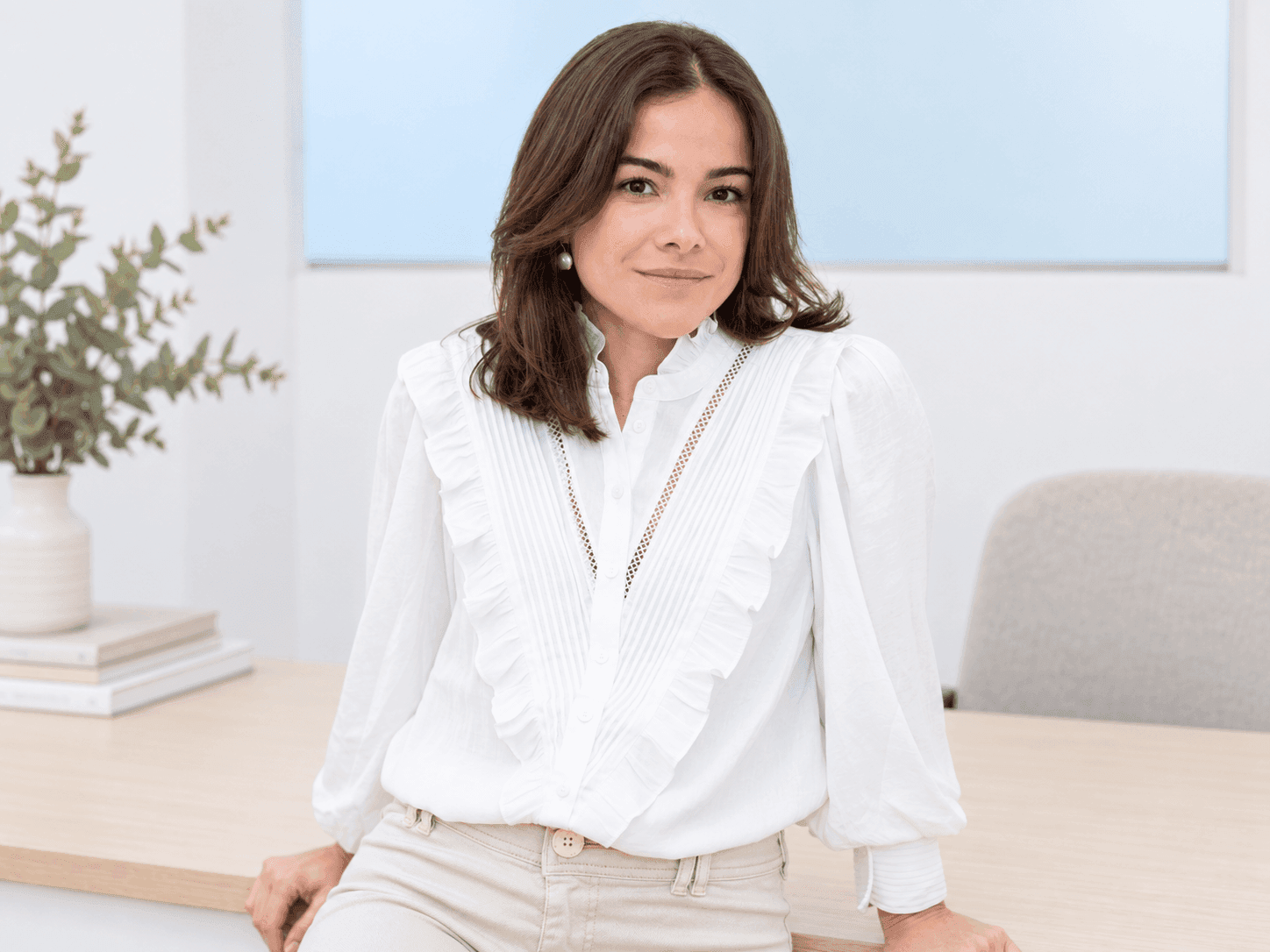 Nuria Bertrán trabajando como nutricionista